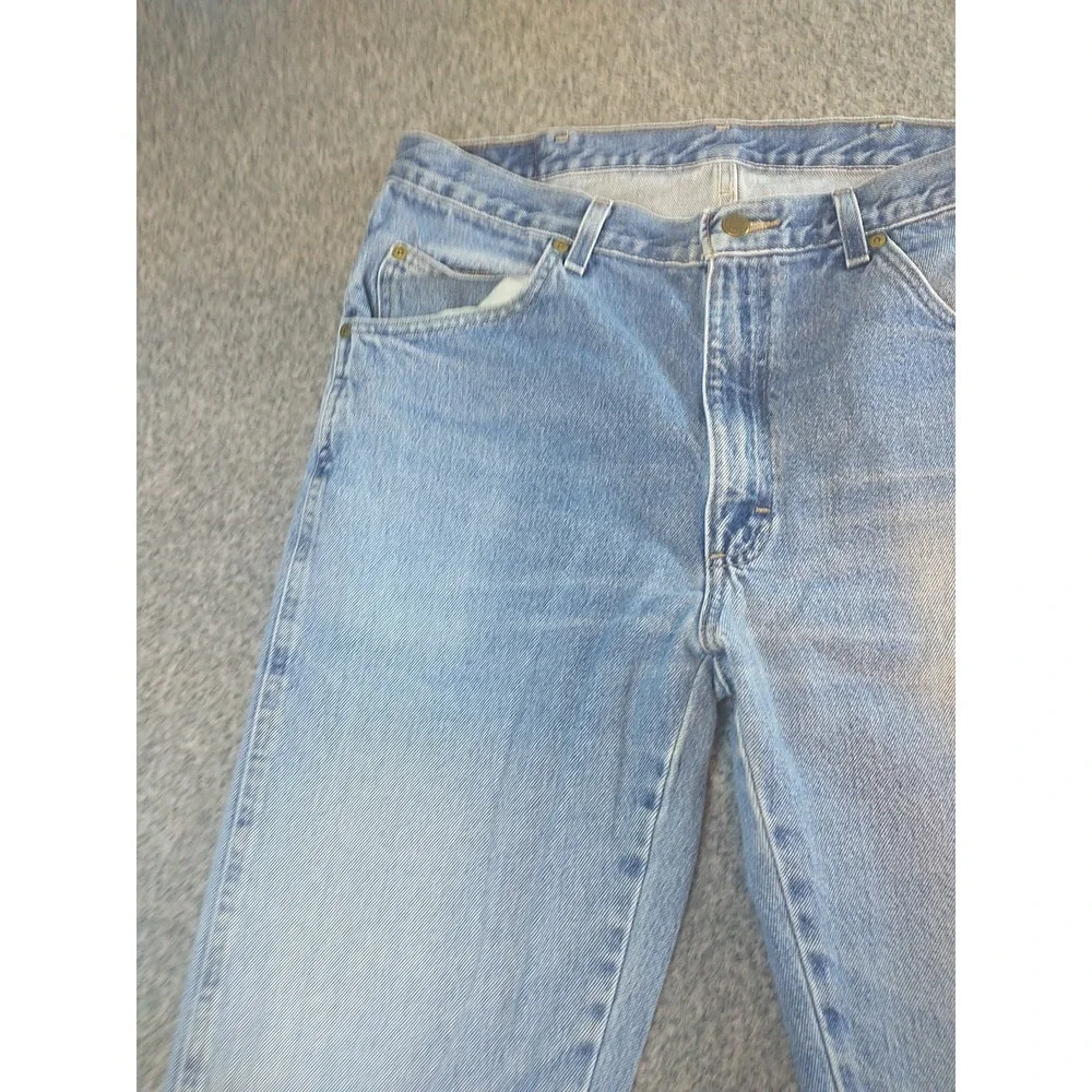 Wrangler Authentics Mens Light Wash Straight Leg Denim Jeans 34x33 96501DS Blue